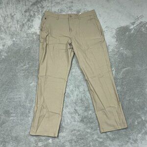 Weatherproof Vintage Hybrid Tech Pants 36x30 Tan Water Resistant Flex a0350